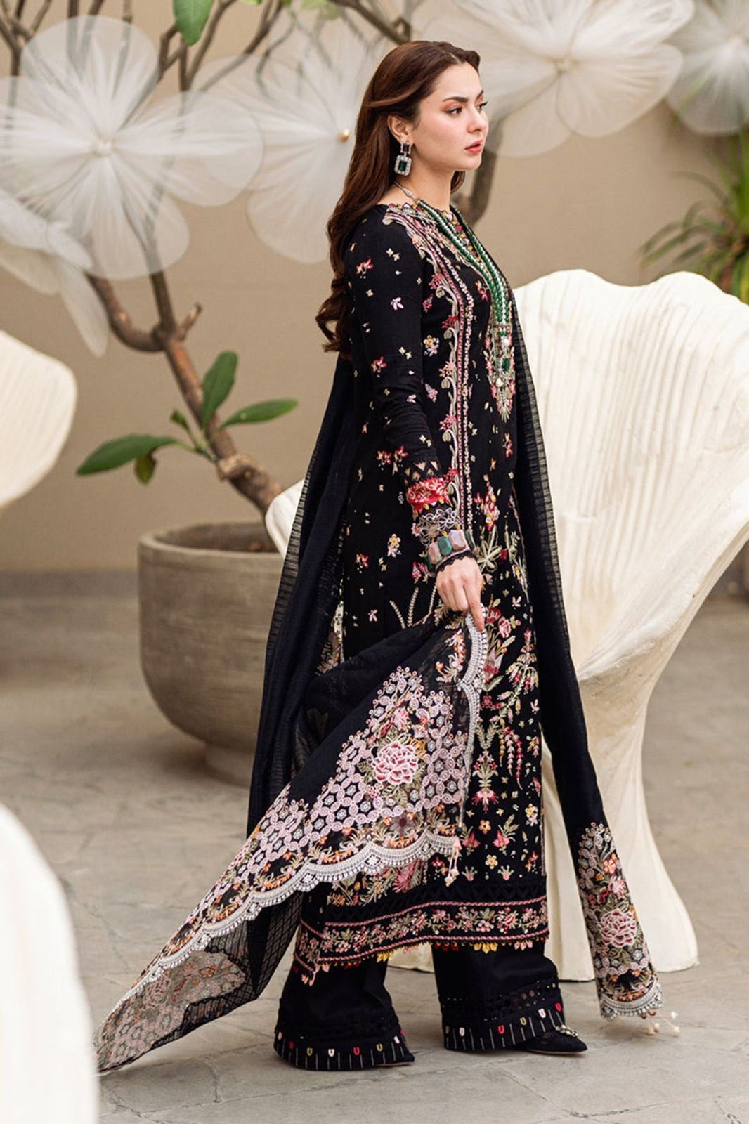 Qalamkar 3pc Embroidered Unstitched