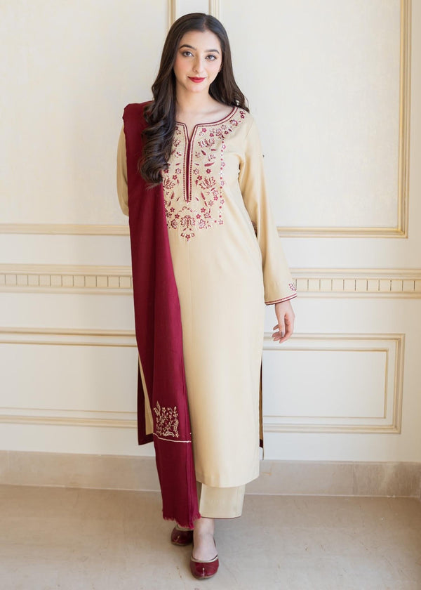 ASLING 3PC EMBROIDERED UNSTITCHED