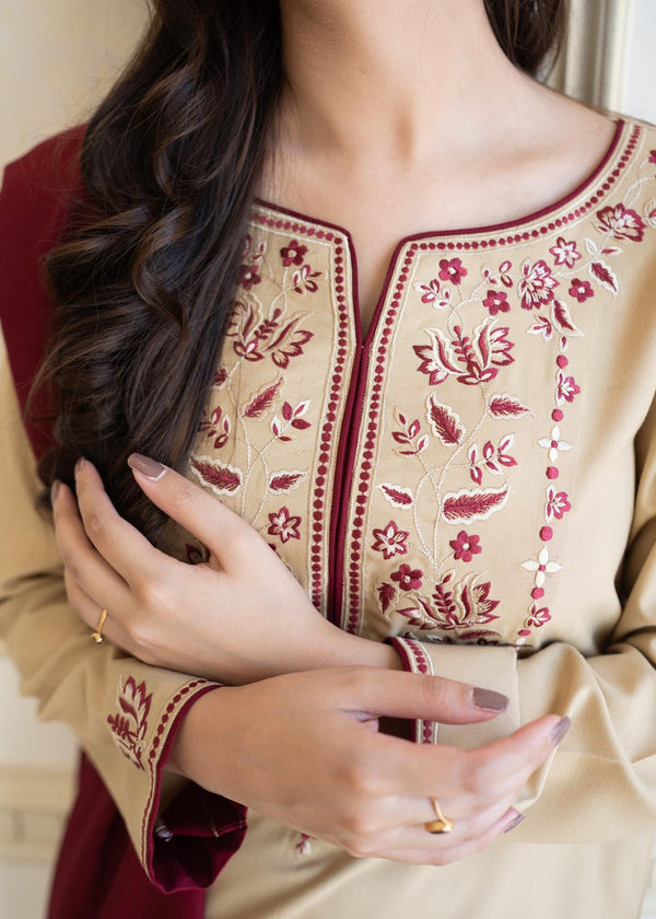 ASLING 3PC EMBROIDERED UNSTITCHED