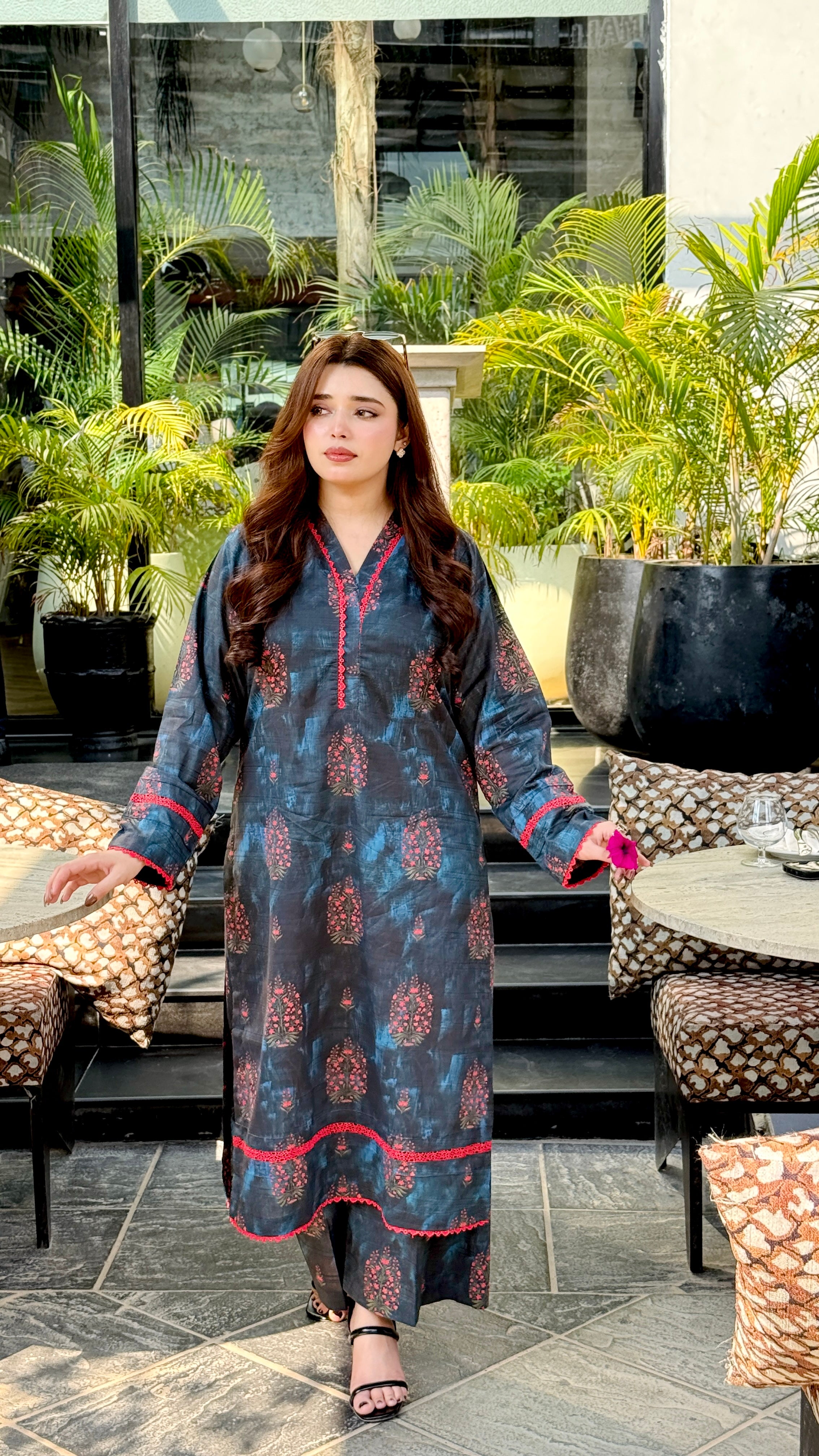 NAXUS 2PC PRINTED UNSTITCHED IN LAWN BANA-DORA