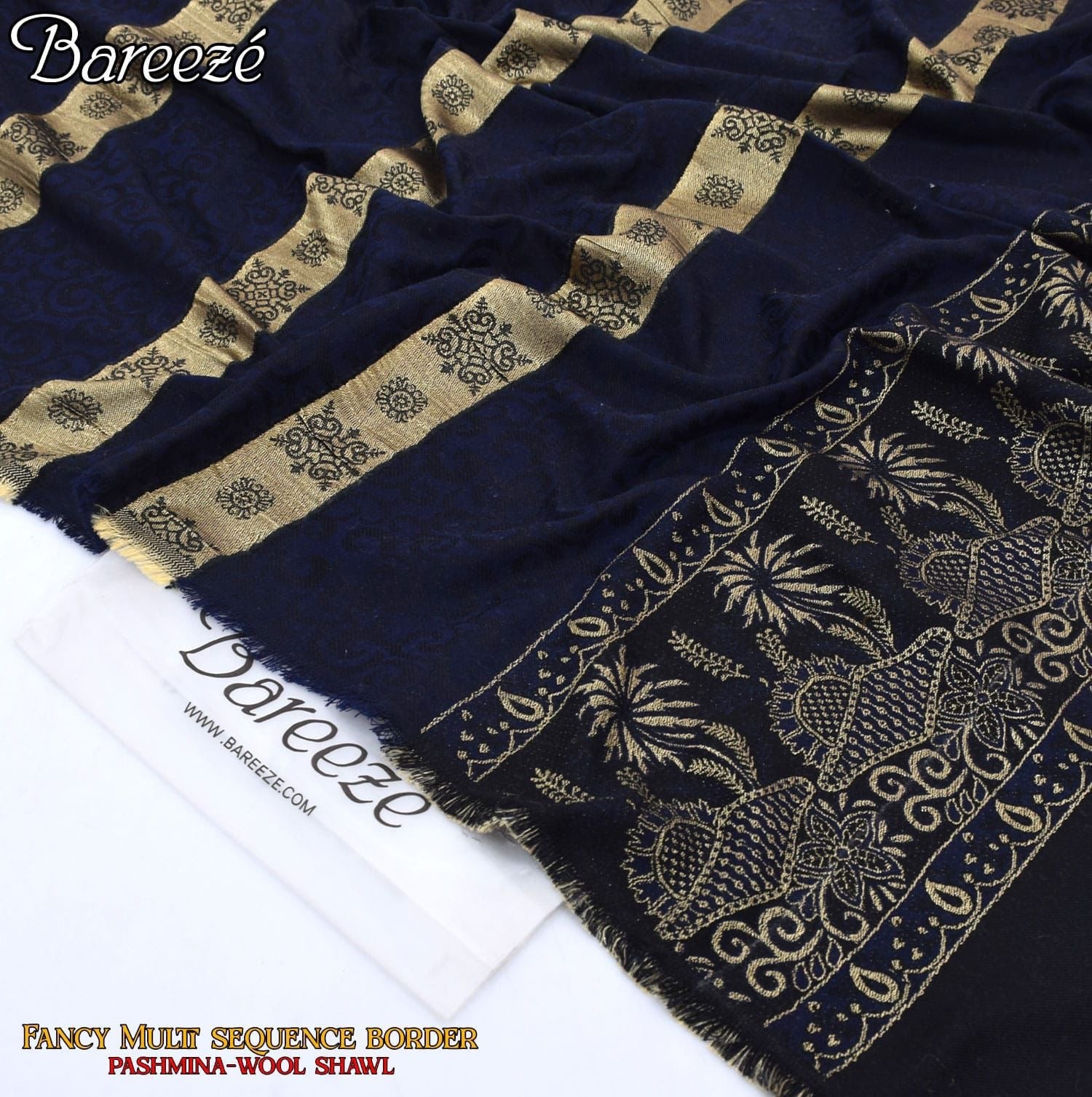 BAREEZE SOFT PASHMINA MULTI WOOL SHAWL