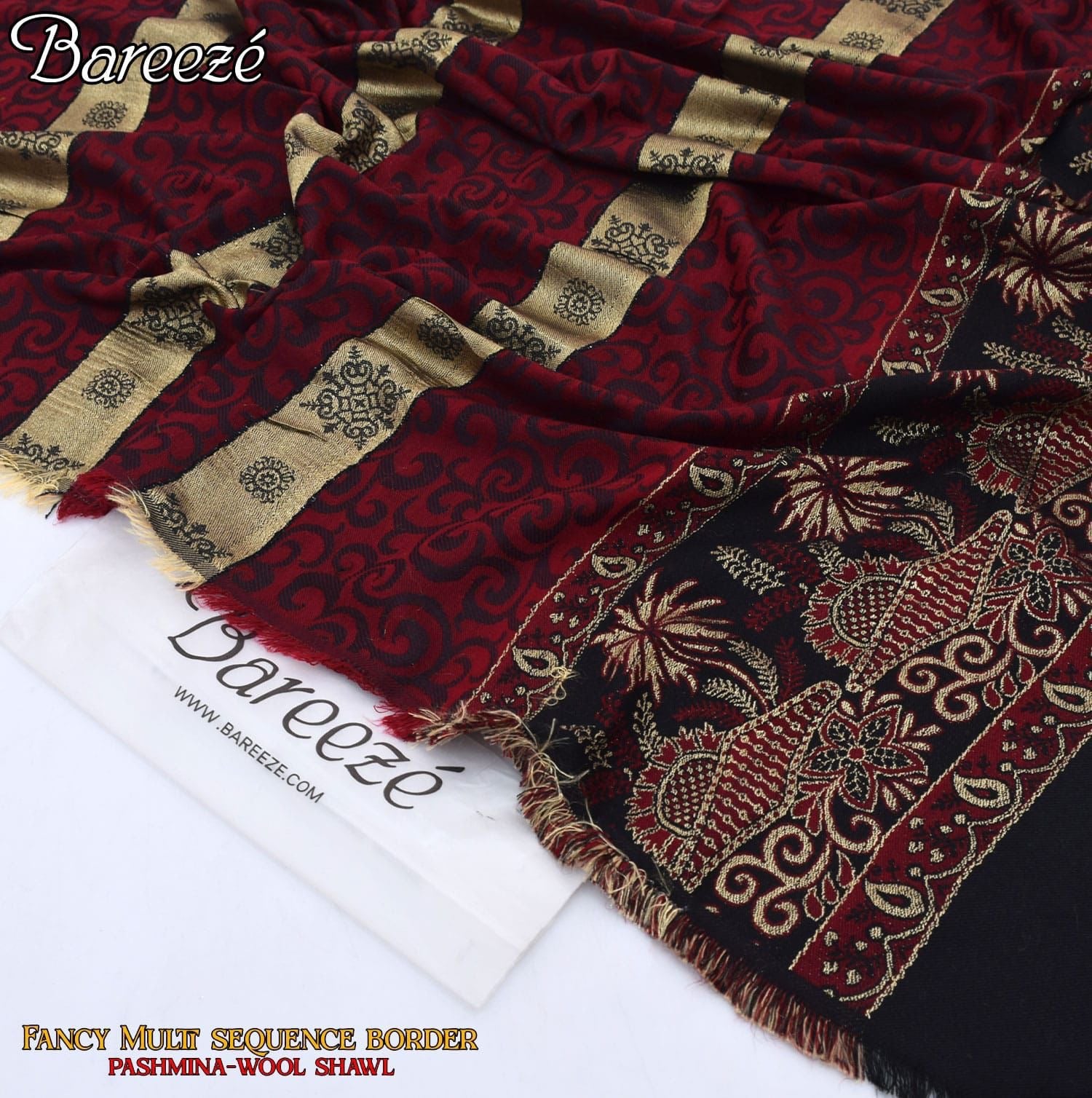 BAREEZE SOFT PASHMINA MULTI WOOL SHAWL