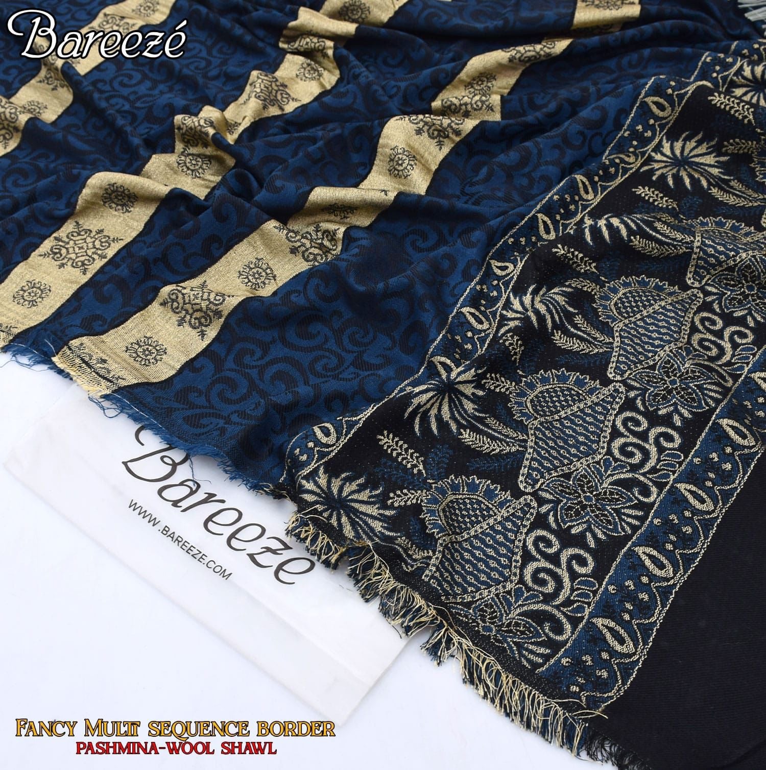 BAREEZE SOFT PASHMINA MULTI WOOL SHAWL