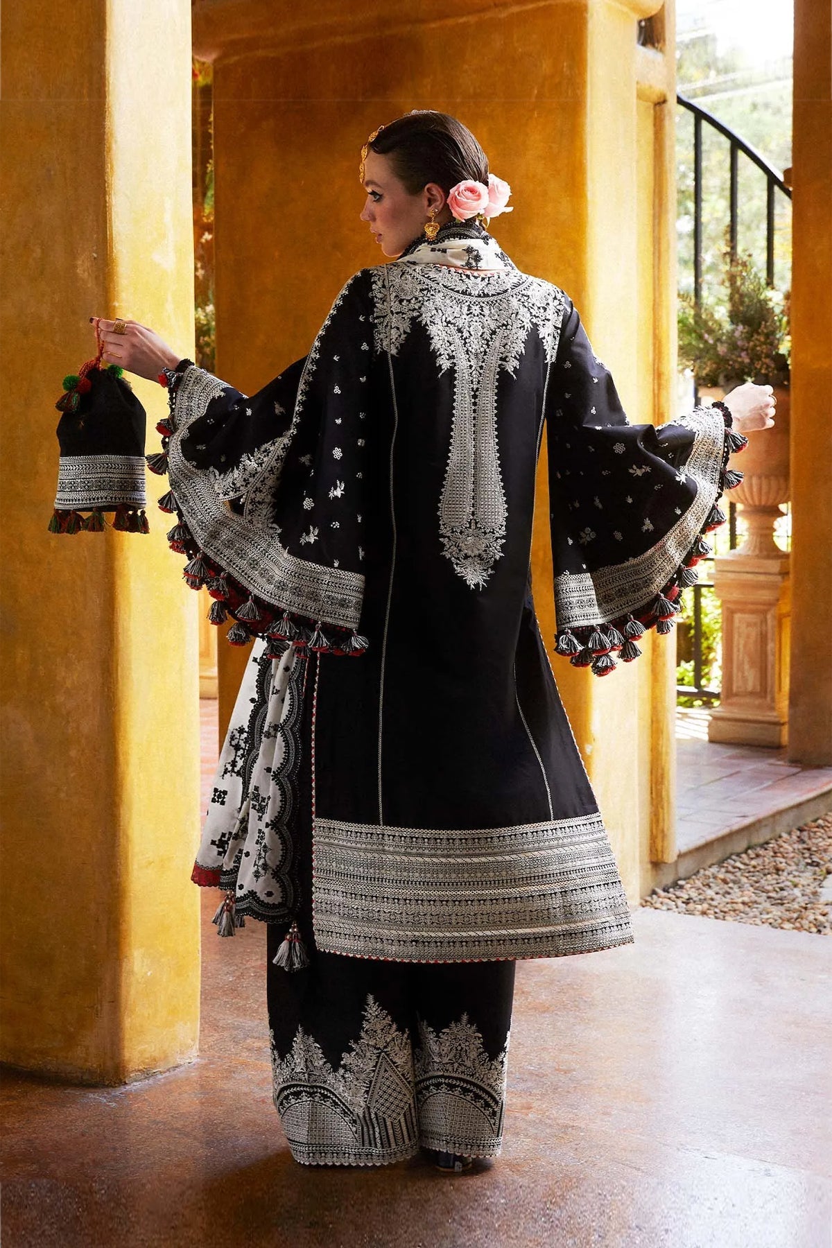 Hussain Rehar 3PC Embroidered Lawn Suit with Printed Cotton Slub Net Dupatta -7172