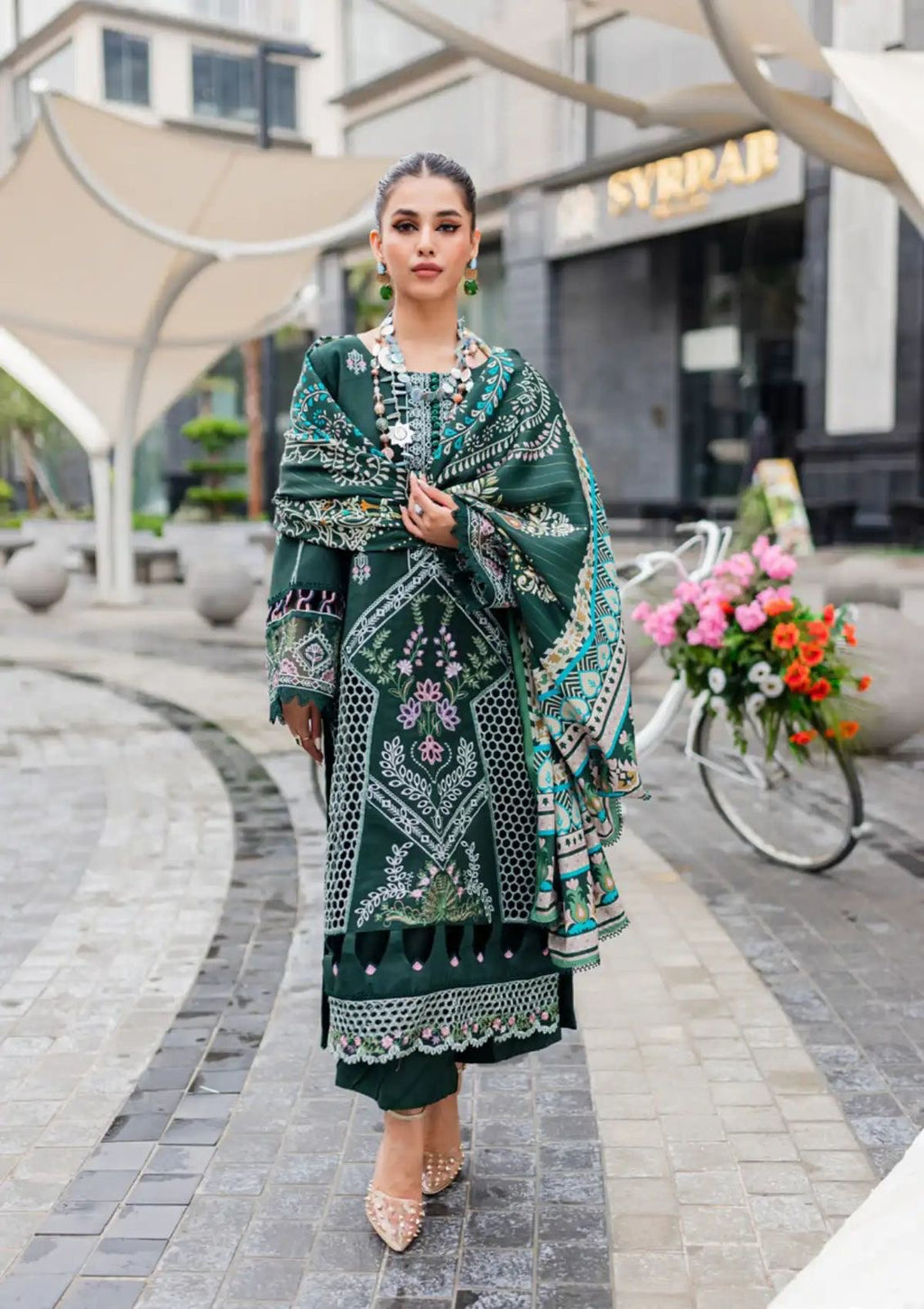 CRIMSON 3PC DHANAK UNSTITCH