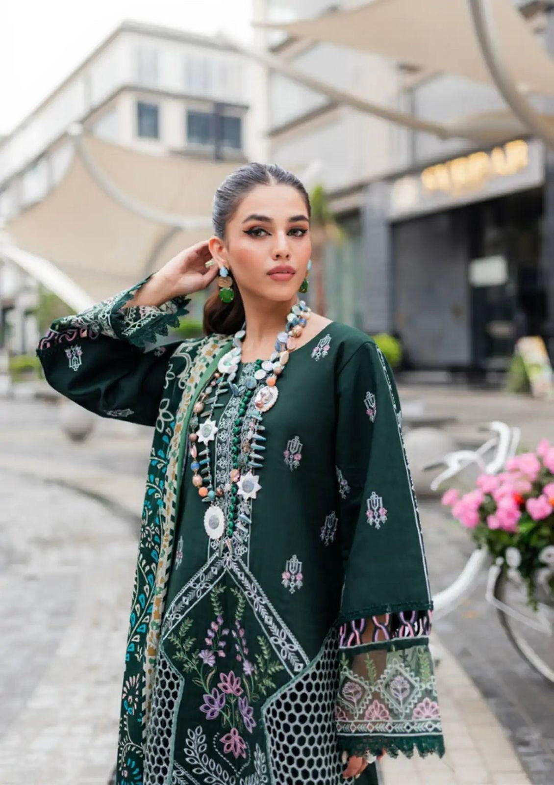 CRIMSON 3PC DHANAK UNSTITCH