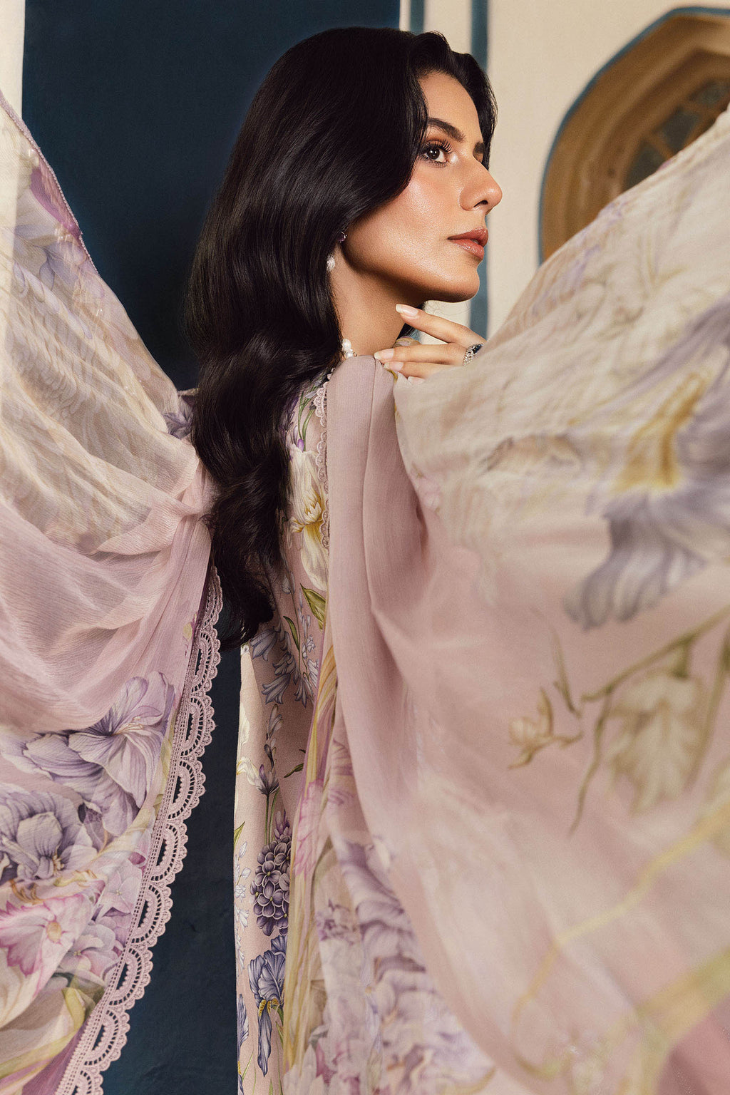 Maria.B MPrints Embroidered Cambric Unstitched 3Pc Suit