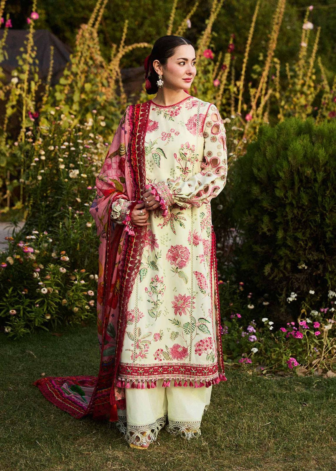 Hussain Rehar 3PCS UNSTITCHED SUIT