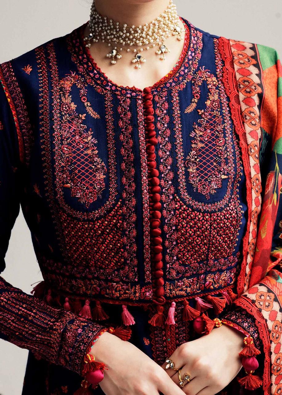 Hussain Rehar 03PCS UNSTITCHED SUIT