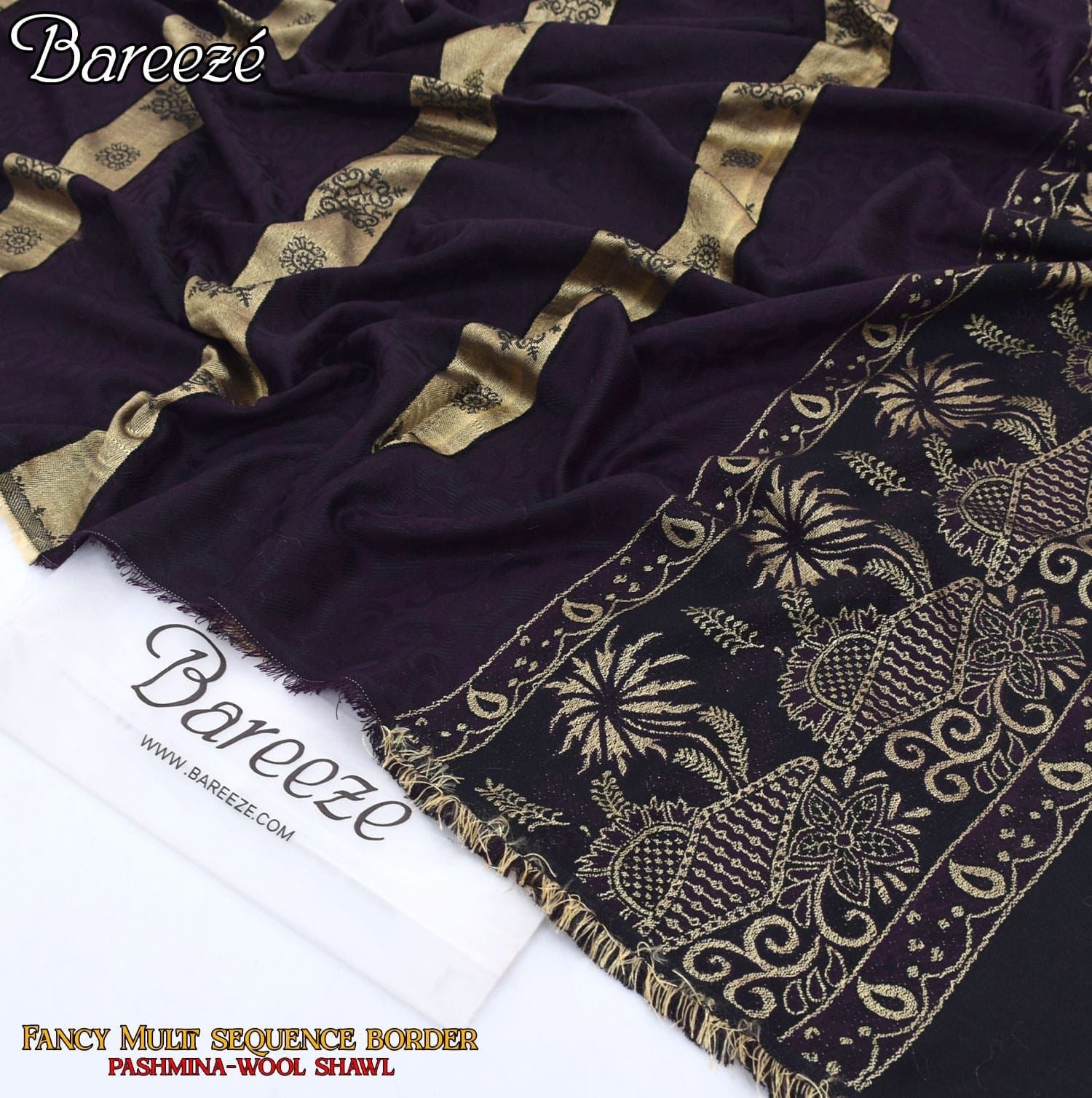 BAREEZE SOFT PASHMINA MULTI WOOL SHAWL