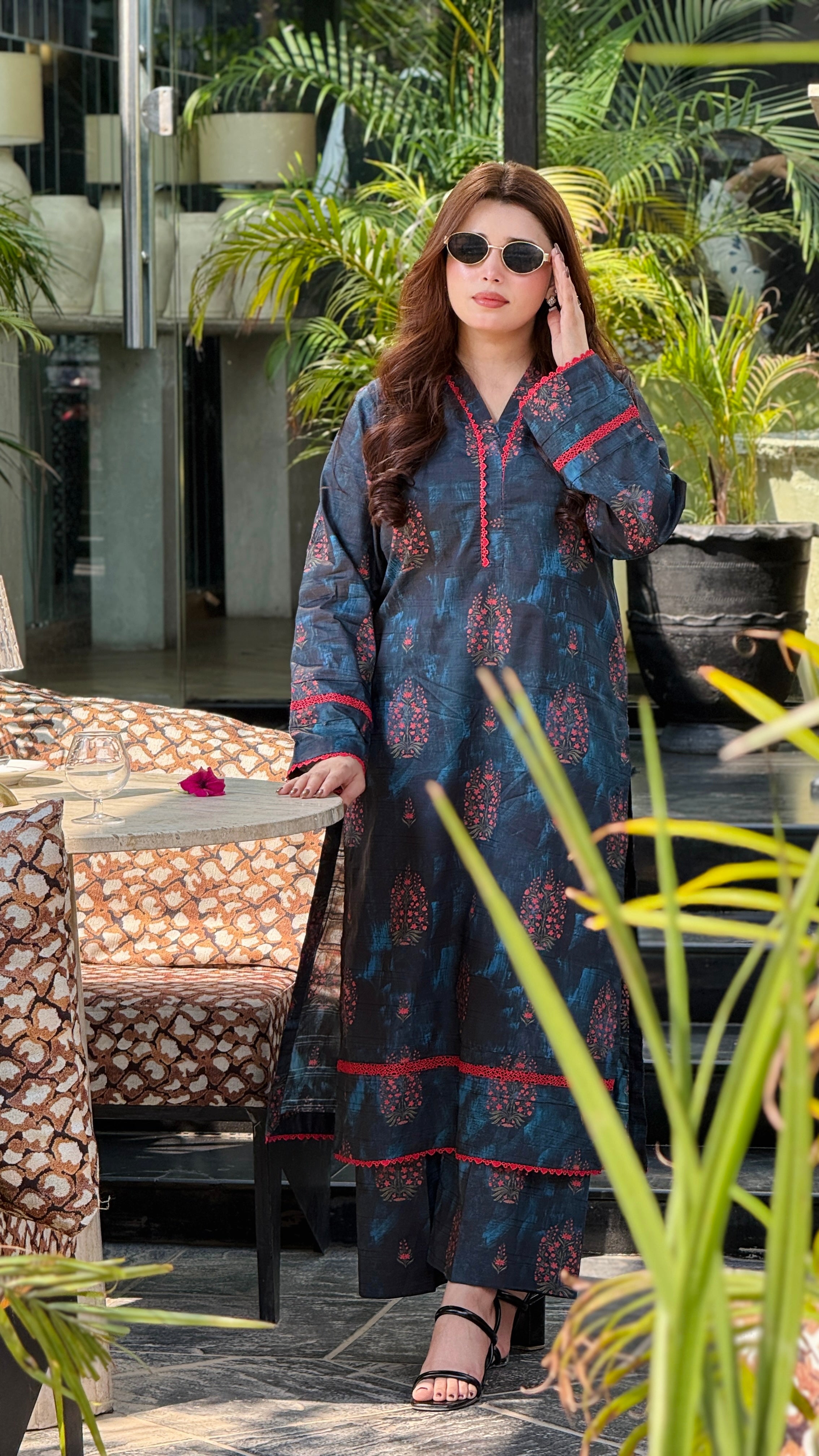 NAXUS 2PC PRINTED UNSTITCHED IN LAWN BANA-DORA