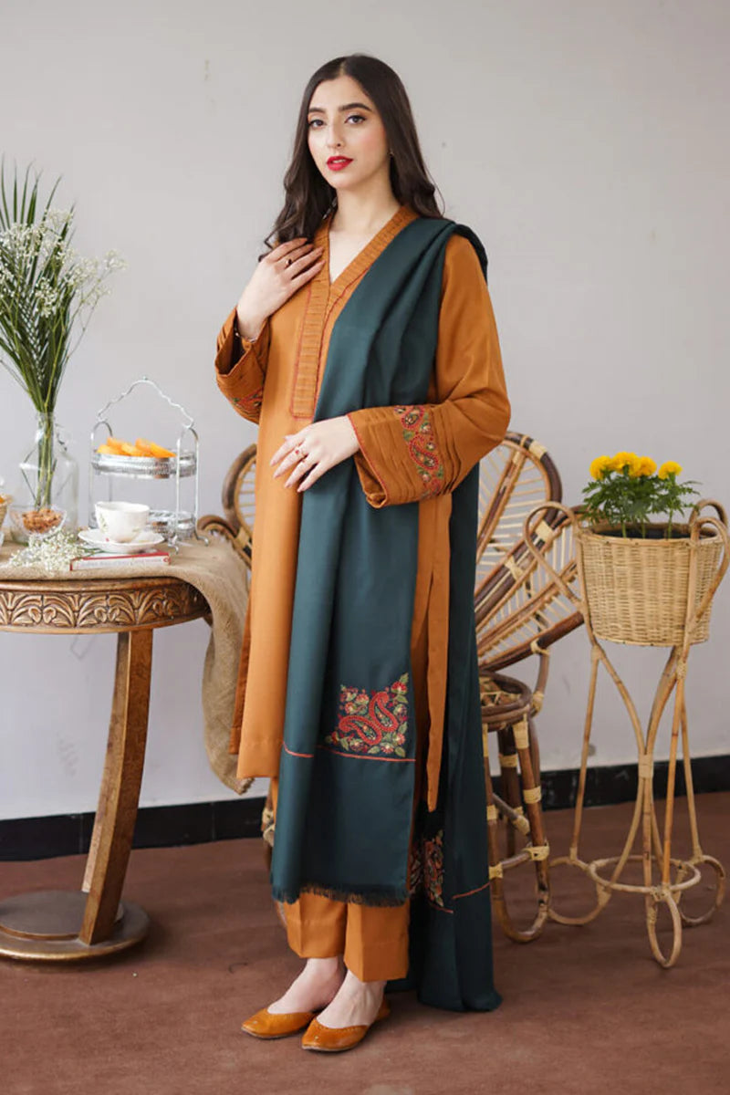 AISLING - 3PC DHANAK EMBROIDERED LA-09