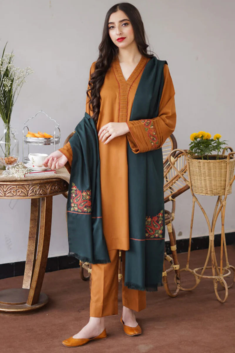 AISLING - 3PC DHANAK EMBROIDERED LA-09