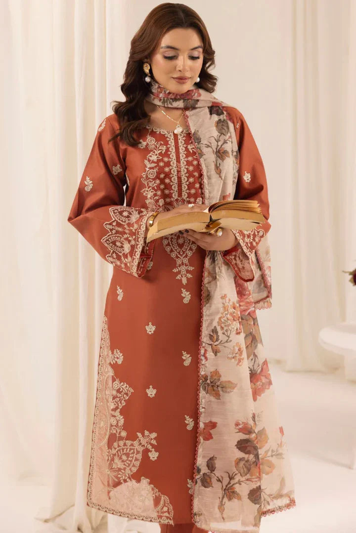 MOHAGANI 3PC LAWN UNSTITCHED EMBROIDERED
Code:7300