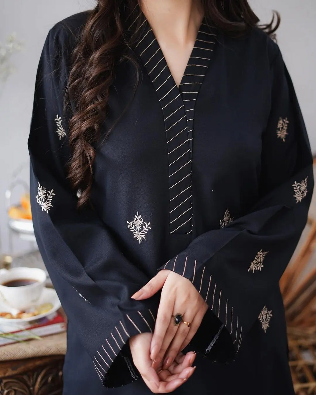 AISLING - 3PC DHANAK EMBROIDERED Sf-347