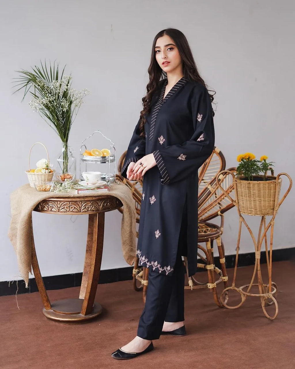 AISLING - 3PC DHANAK EMBROIDERED Sf-347