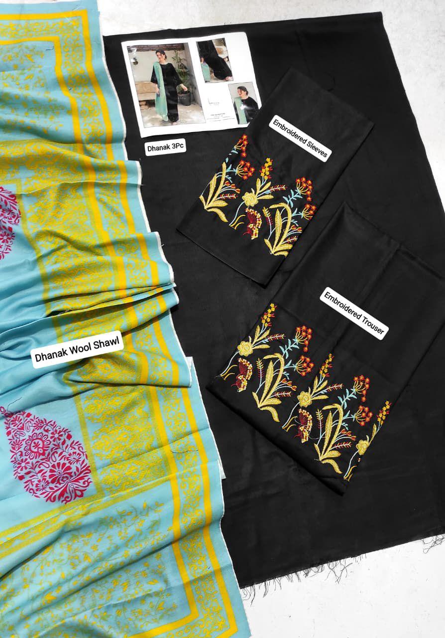 ASLING 3PC DHANAK FULLY EMBROIDERED