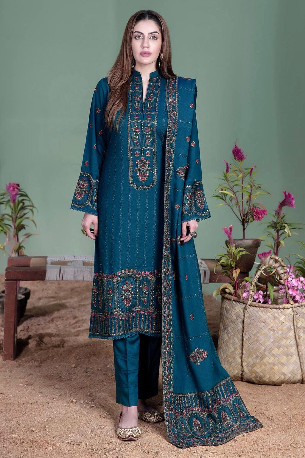NOOR-E-FAJAR 3pc DHANAK UNSTITCHED