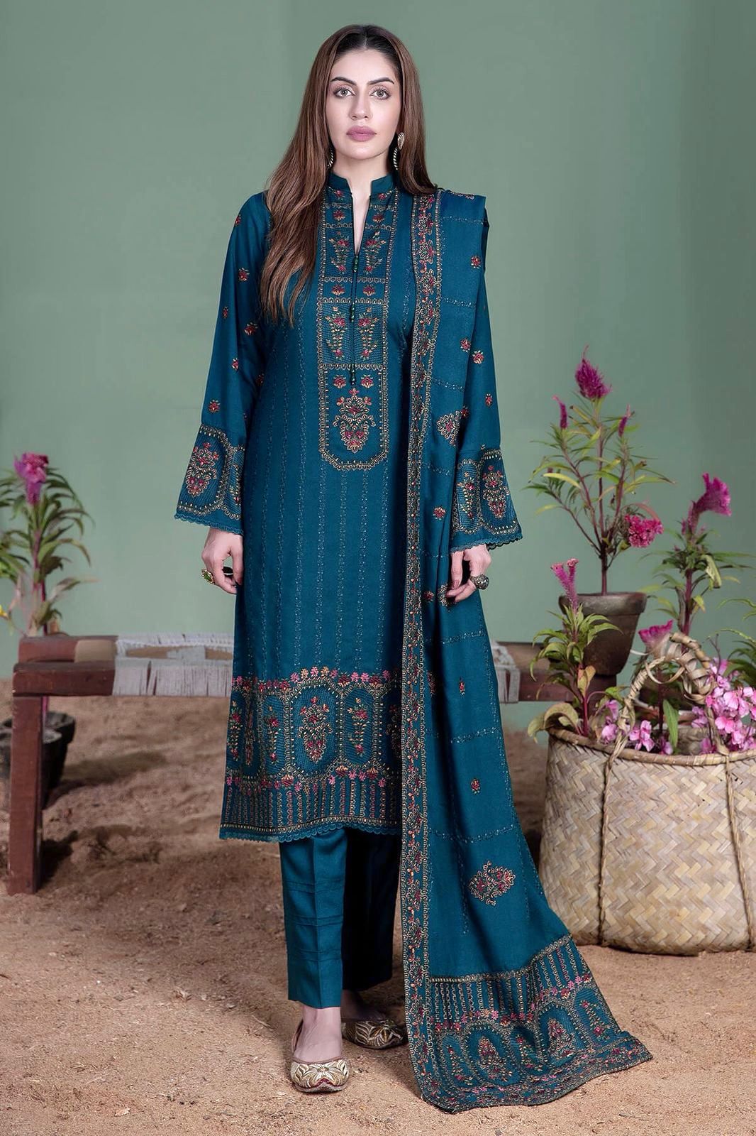 NOOR-E-FAJAR 3pc DHANAK UNSTITCHED