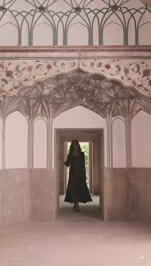 IZEL-3PC DHANAK EMBROIDERED SHIRT WITH COURTRAI PRINTED SHAWL AND TROUSER